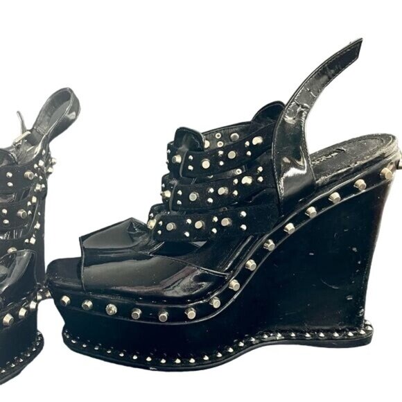 Bakers Elite Platform Black shoes with Studs size 6. - Picture 1 of 9